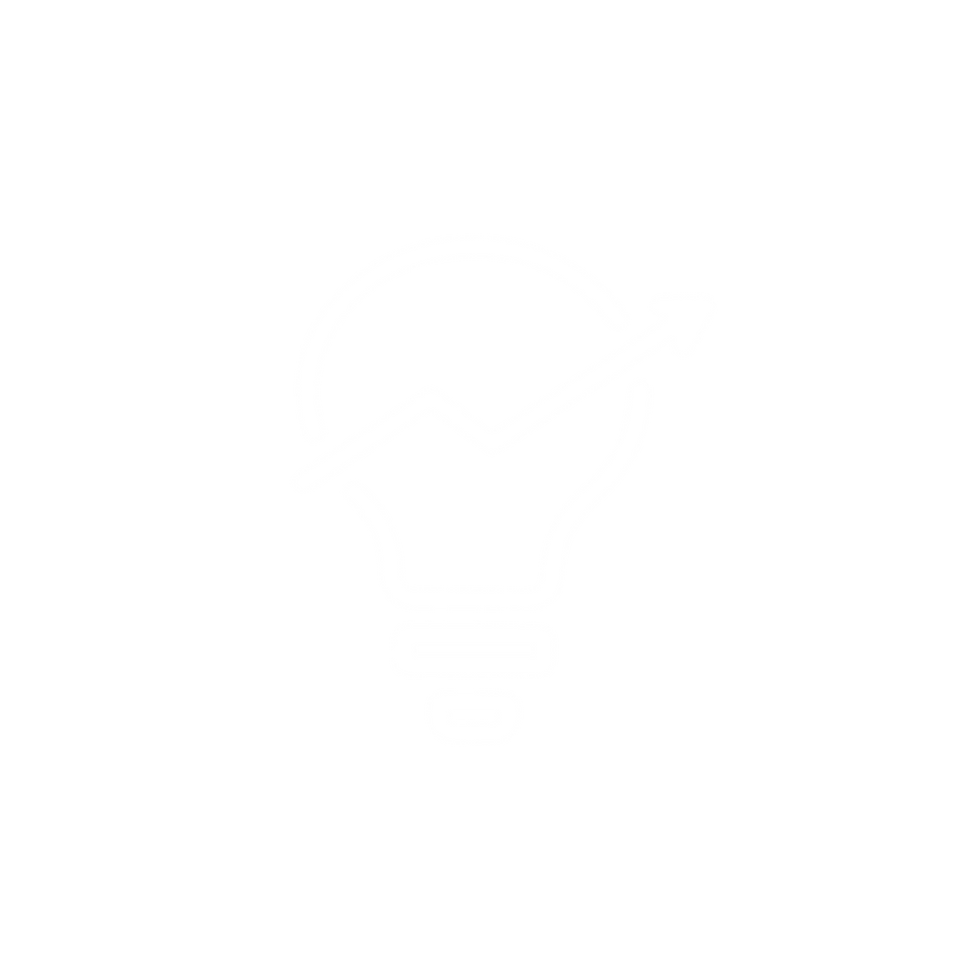 Icon of a lightbulb with an arrow pointing up